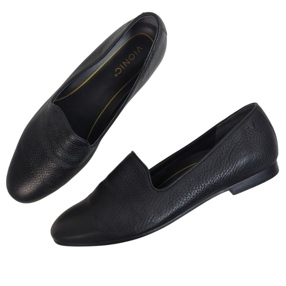 Vionic Willa II Slip On Loafer Leather Black Women 10